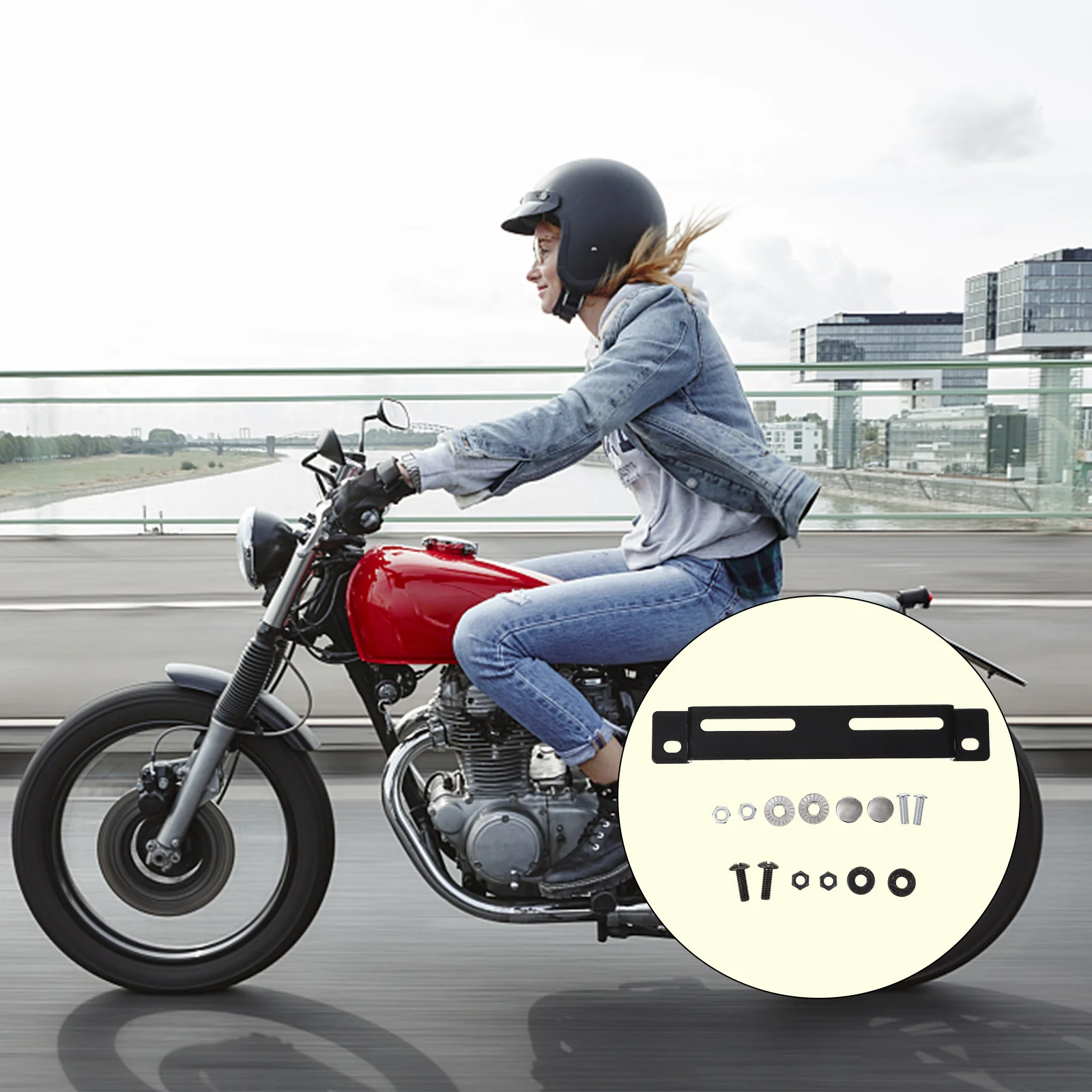 

1pc Practical Motorcycle Plate Frame Motorcycle Plate Rack Motorcycle Plate Bracket