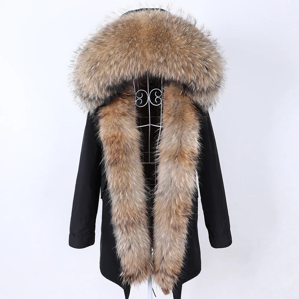 2022 New Fashion Winter Jacket Women Long Parka Real Fur Coat Natural Fox Fur Collar Hood Warm Streetwear Detachable Waterproof