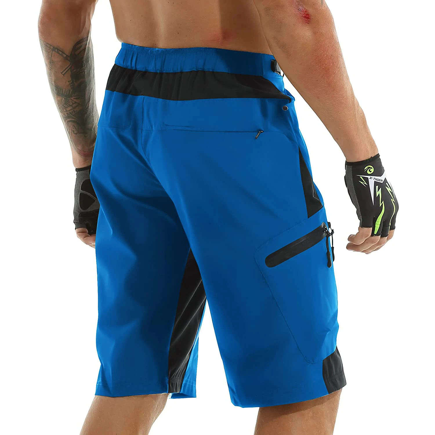Мужские горные велосипедные шорты X-Tiger свободные короткие брюки для спорта на