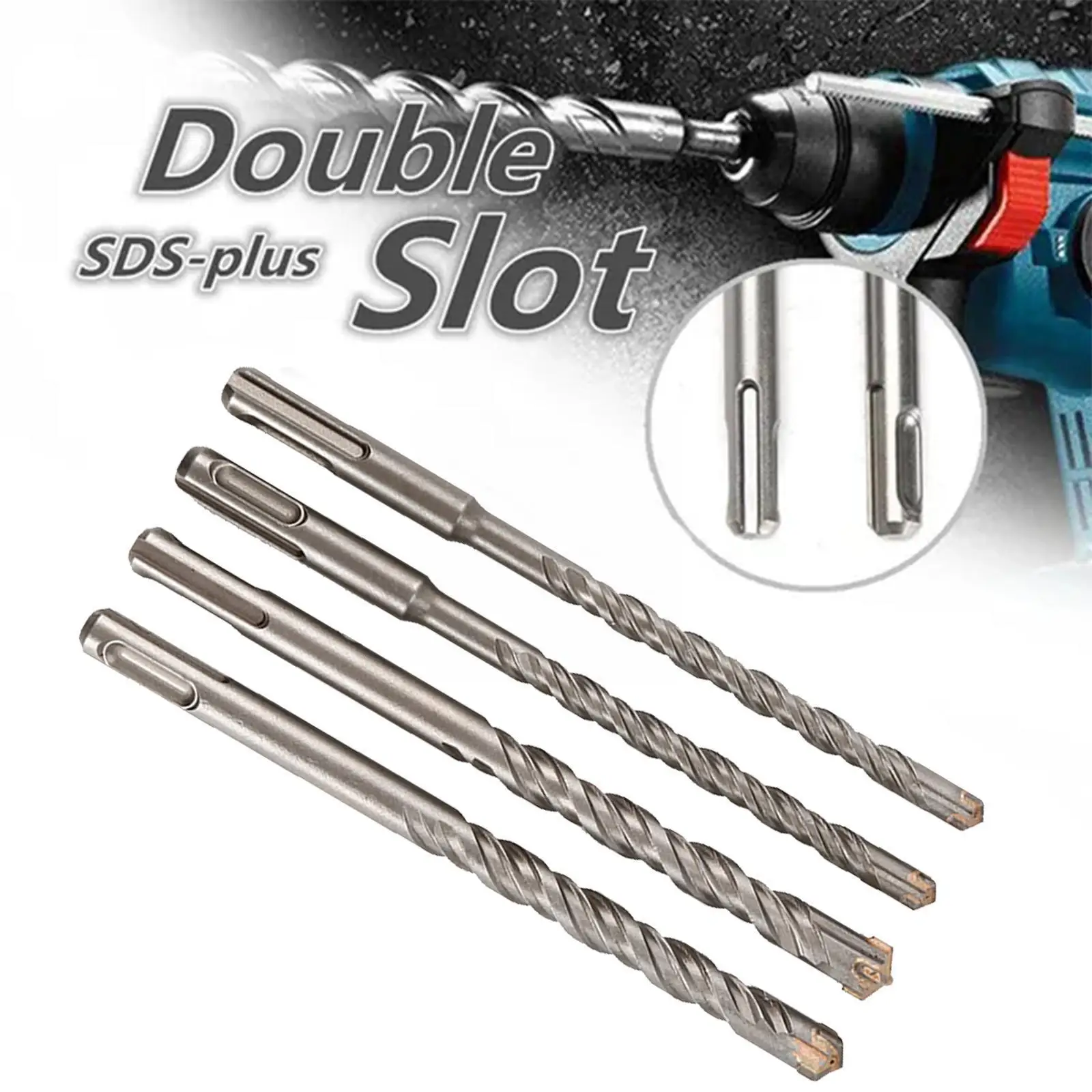 

High Hardness Tungsten Steel Alloy Cross Bit Cross Drill Plus Twist SDS Shank Concrete Round Drilling Bit Hammer F8R1