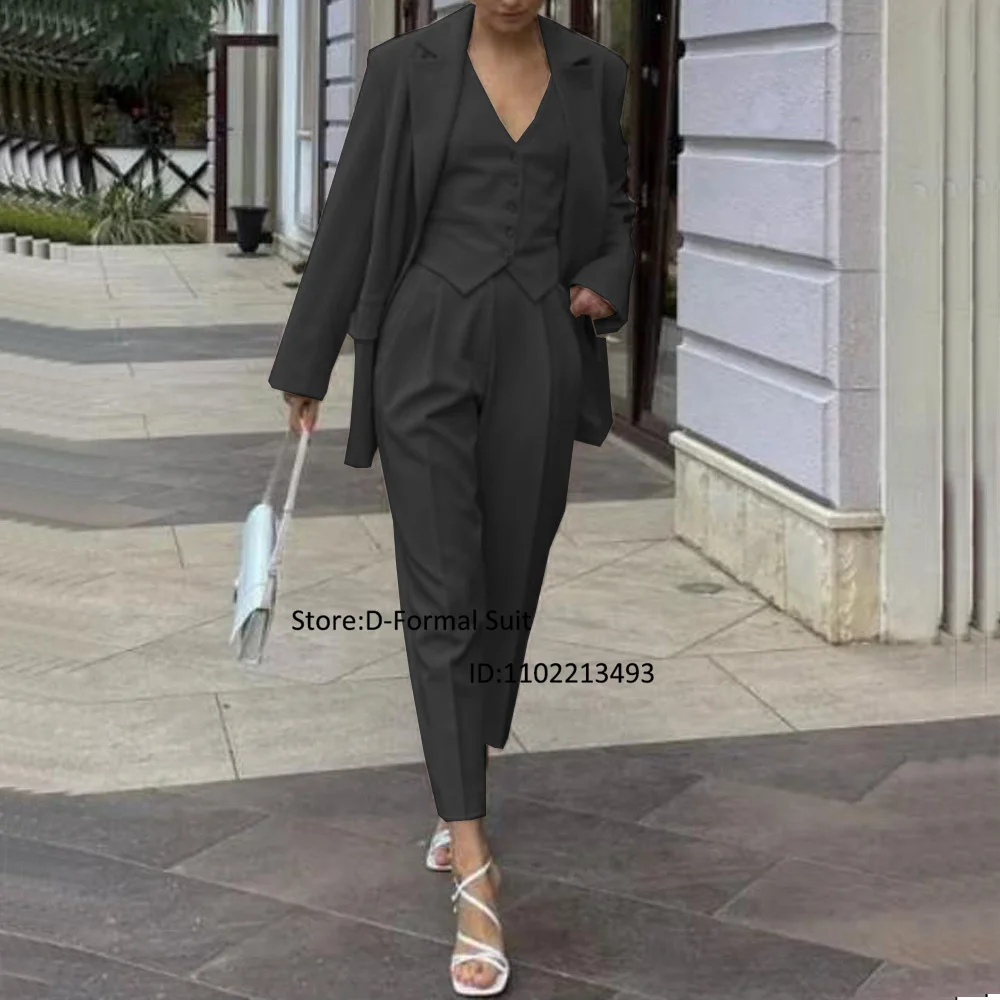 Pants Outfit Women's Suit 3-Piece Wool Slim Elegant Custom Dress for Prom Line Up Eam Offical Store Trafza Groups of Pant Zafity