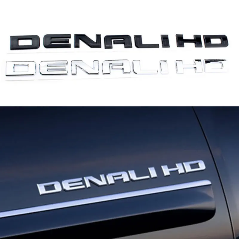 Фото DENALI HD буквенная эмблема автомобильные наклейки для Chevrolet GMC 2500HD 3500 11-18 модифицированные аксессуары логотип боковой двери декоративные наклейки №1