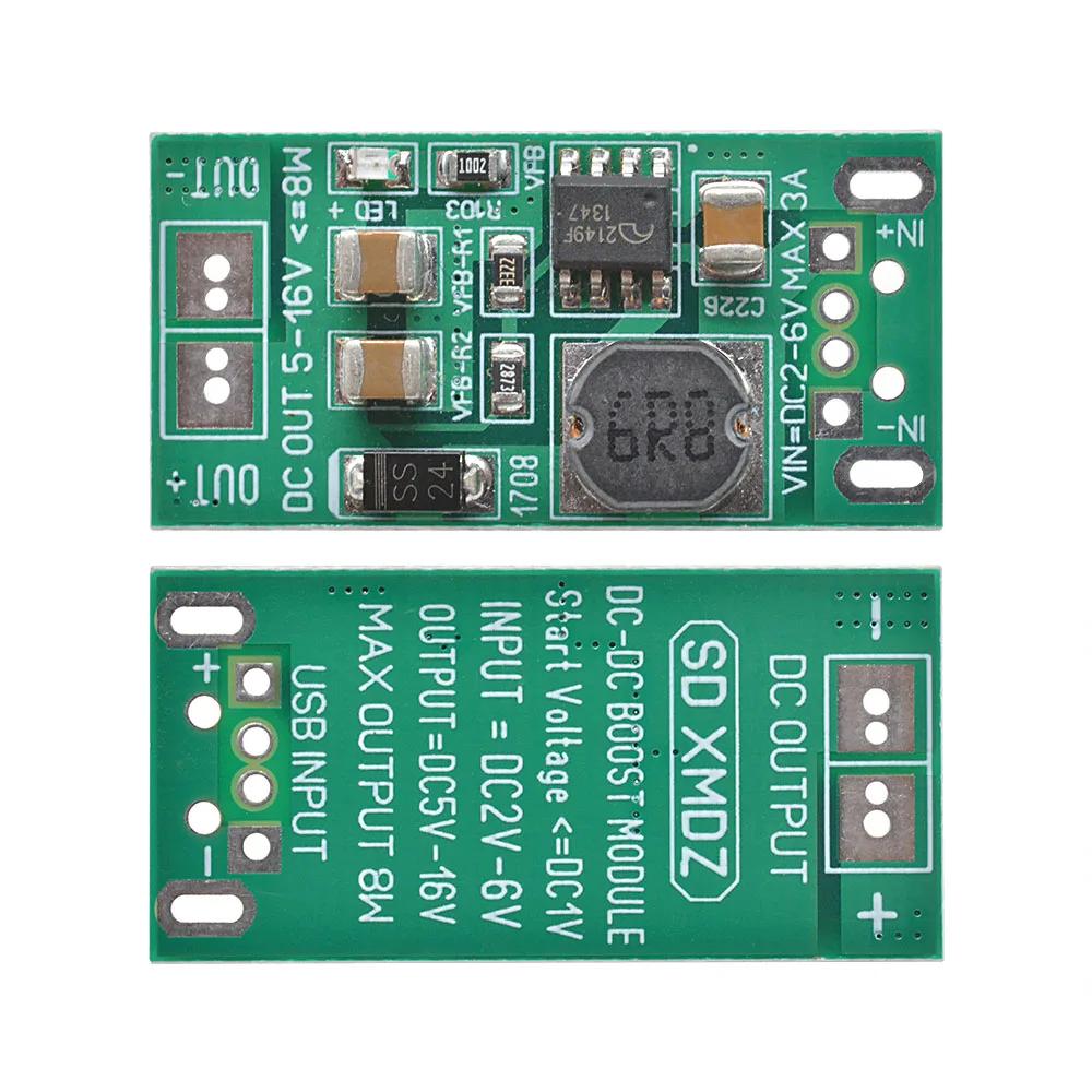 

8W USB Input DC-DC 1V 2V-6V 5V to 12V Step Up Boost Module Power Supply Converter Charger Diy Kit Electronic PCB Board Module
