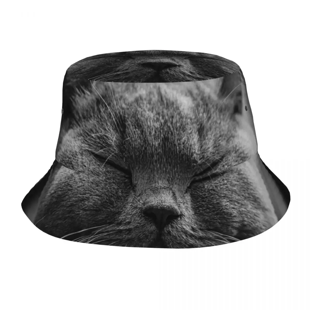 

Sleepy Cat Outdoor Fisherman Cap Beach Hats SunCaps Men Women Bucket Hat Panama Hats Bob Hats For Women