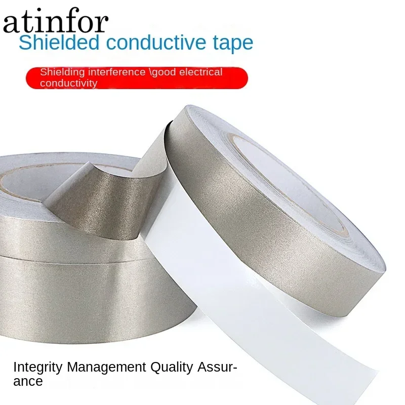 Односторонняя клейкая проводящая лента atinfor 20 м/рулон защита от помех