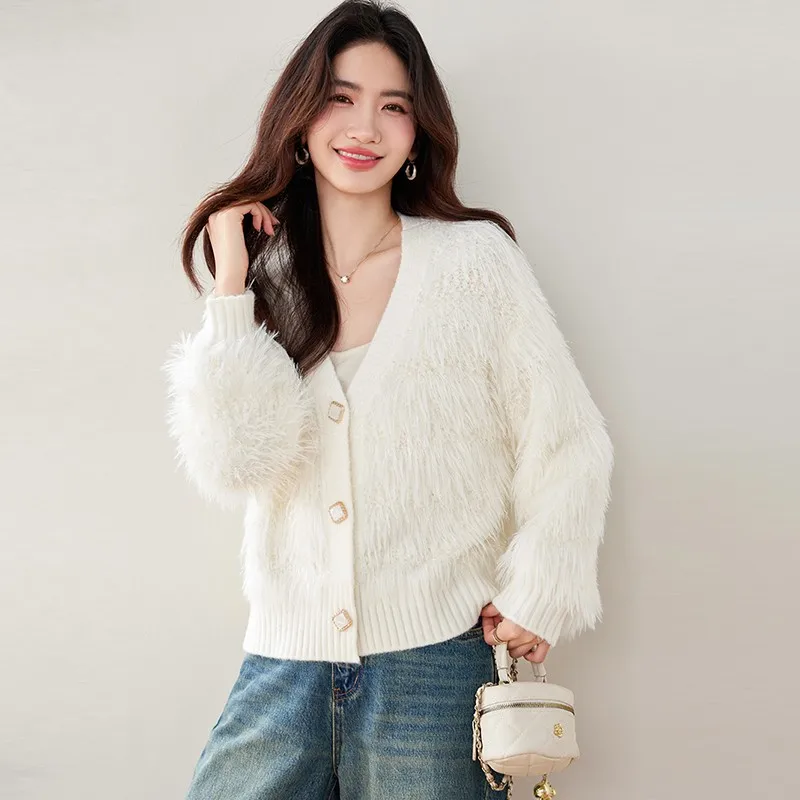 Женский повседневный свитер пальто Новое поступление 2024 осенняя мода базовые