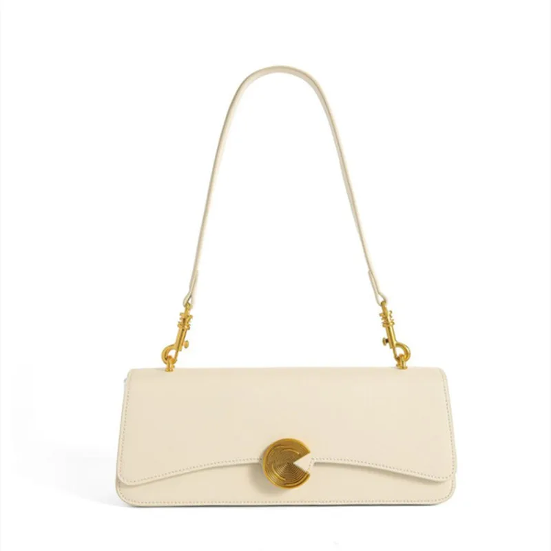 New 2023 autumn leather shoulder women's bag female cross bag senior sense handbag cowhide armpit bag