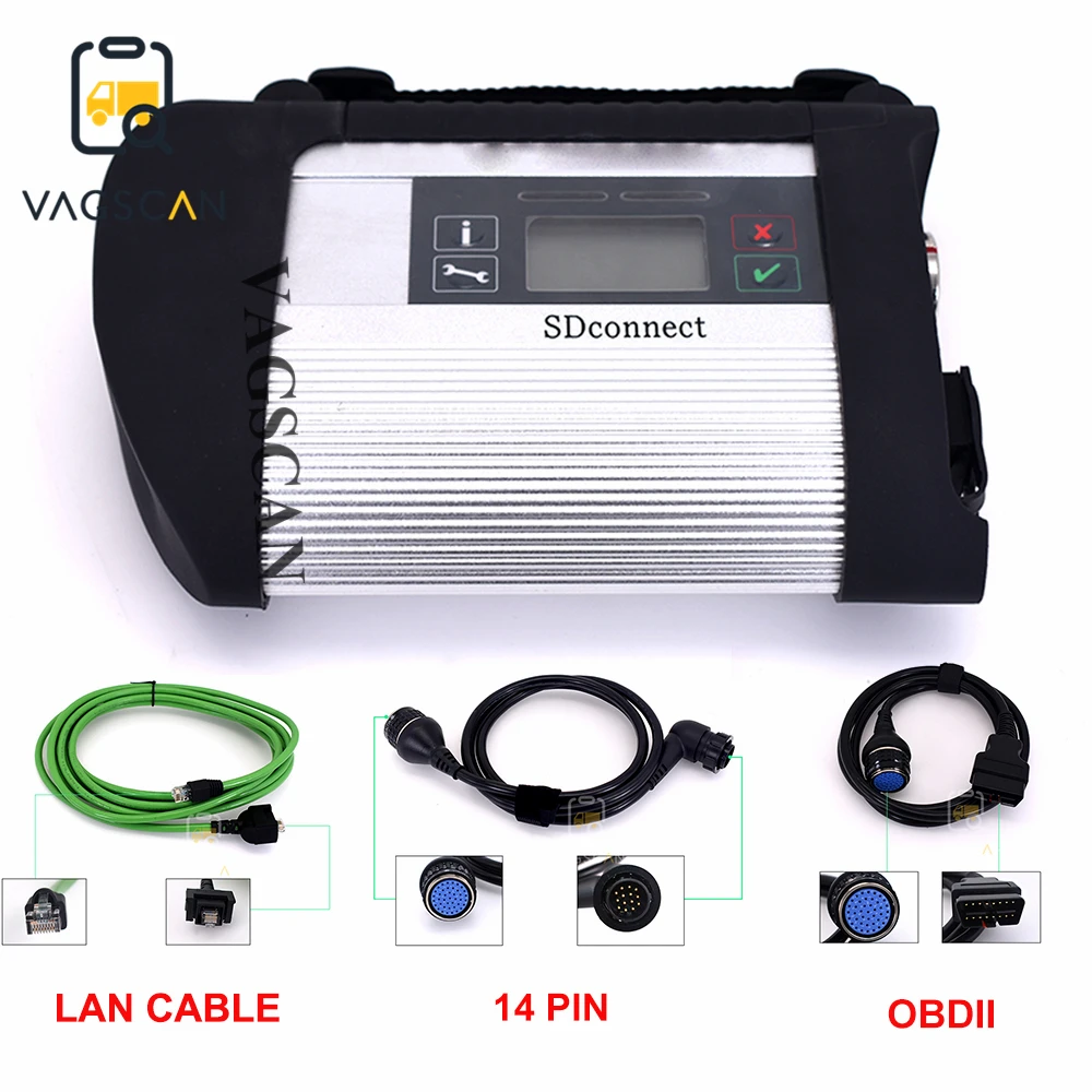 

Full Chip SDConnect C4 Compact 4 Star Diagnostic Tool Xentry DAS Car Truck diagnostic tool SD C4 with Wifi (12V+24V)
