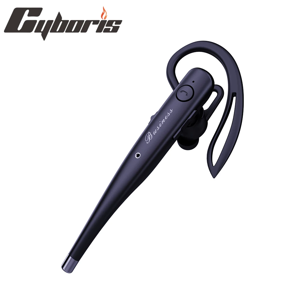 Cyboris J1 Single Ear Earbuds Over-Ear Stereo Sports Headphone Noise Canceling with Mic Bluetooth 5.0 Headset for Smart Phones