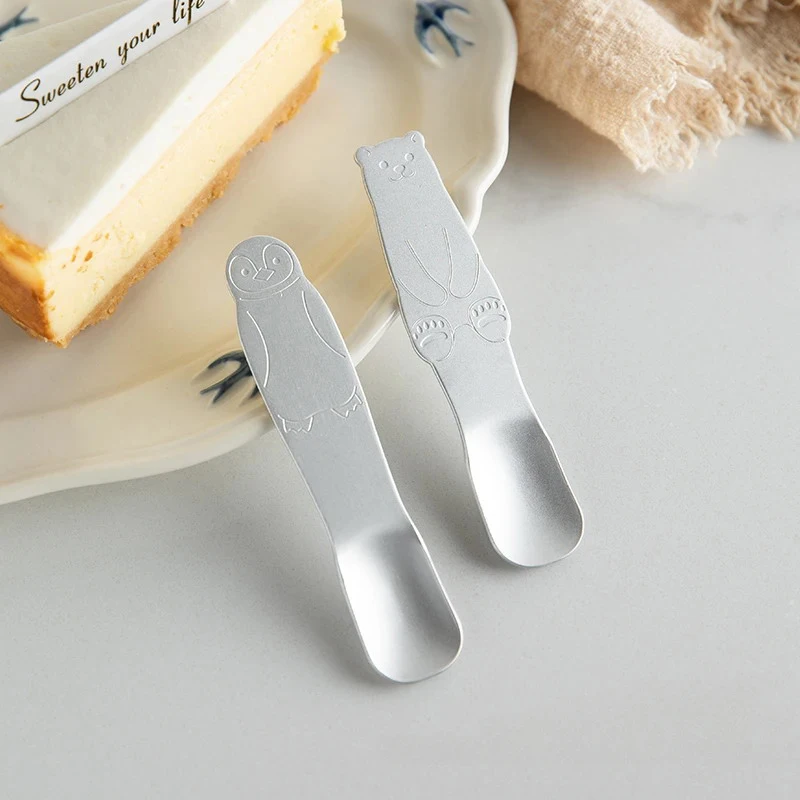 Японская Самотонущаяся Серебряная Десертная Ложка Алюминиевая Креативная Милая
