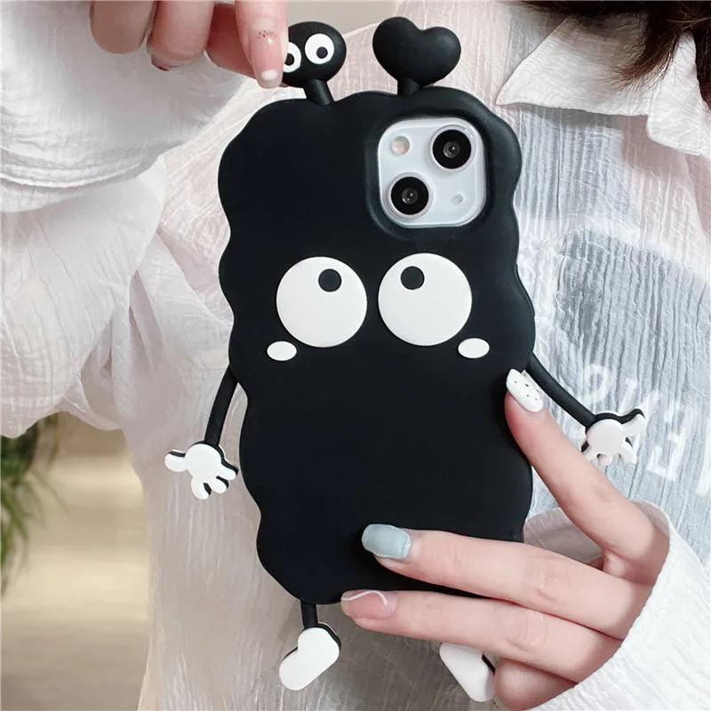 

Cartoon 3D Japan Monster Phone Case for IPhone 11 12 13 14 Pro Max Kawaii Protective Soft Silicone Back Cover
