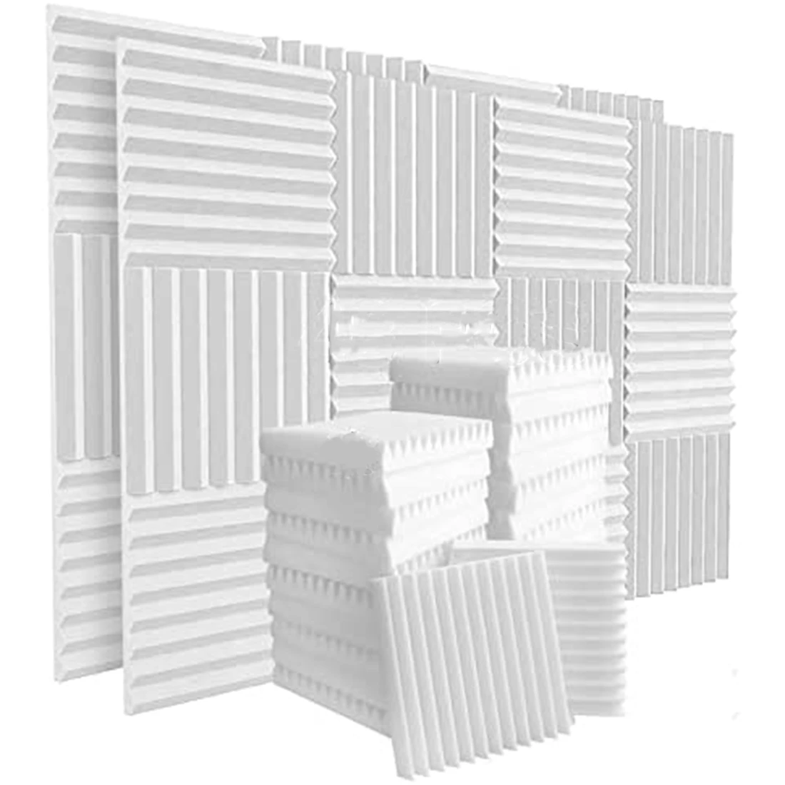 

48 Pcs Acoustic Foam,Sound Insulation Panels,Studio Foam Wedges,Sound-Absorbing Board for Studio Game Room,5X30X30cm