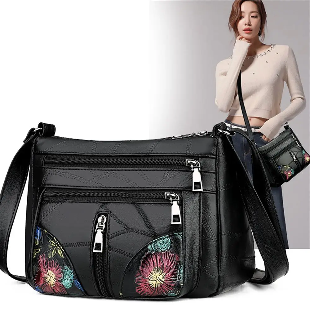 

Women Bag Middle-aged Mother's Bag Fashion Multi-layer Large Capacity Single Shoulder Crossbody Mother-in-law Buy Vegetable Bag