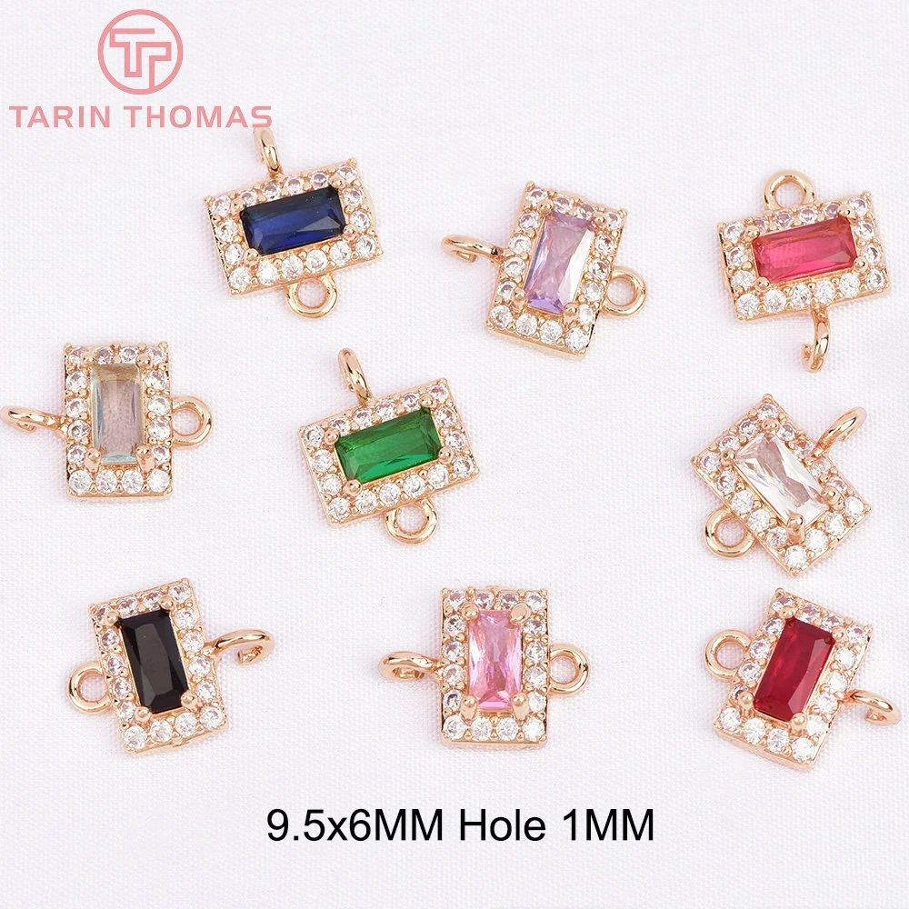 (6814) 6 шт. 10 мм 24 К цвета шампанского золотого латунь со стеклянным двойным