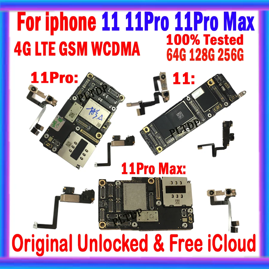 Kup Dla Iphone X XR XS XS MAX 11 Pro MAX 12 Pro Max Płyta Główna Z/bez Identyfikatora Twarzy, Z Systemem IOS Brak Karty Identyfikacyjnej Konta ID Dobra Robota