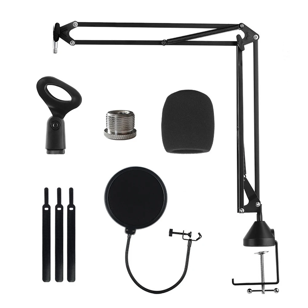 

Metal Adjustable Angle Universal Microphone Stand Multipurpose Table Clamp Home Heavy Duty Easy Install Non Slip Recording Room