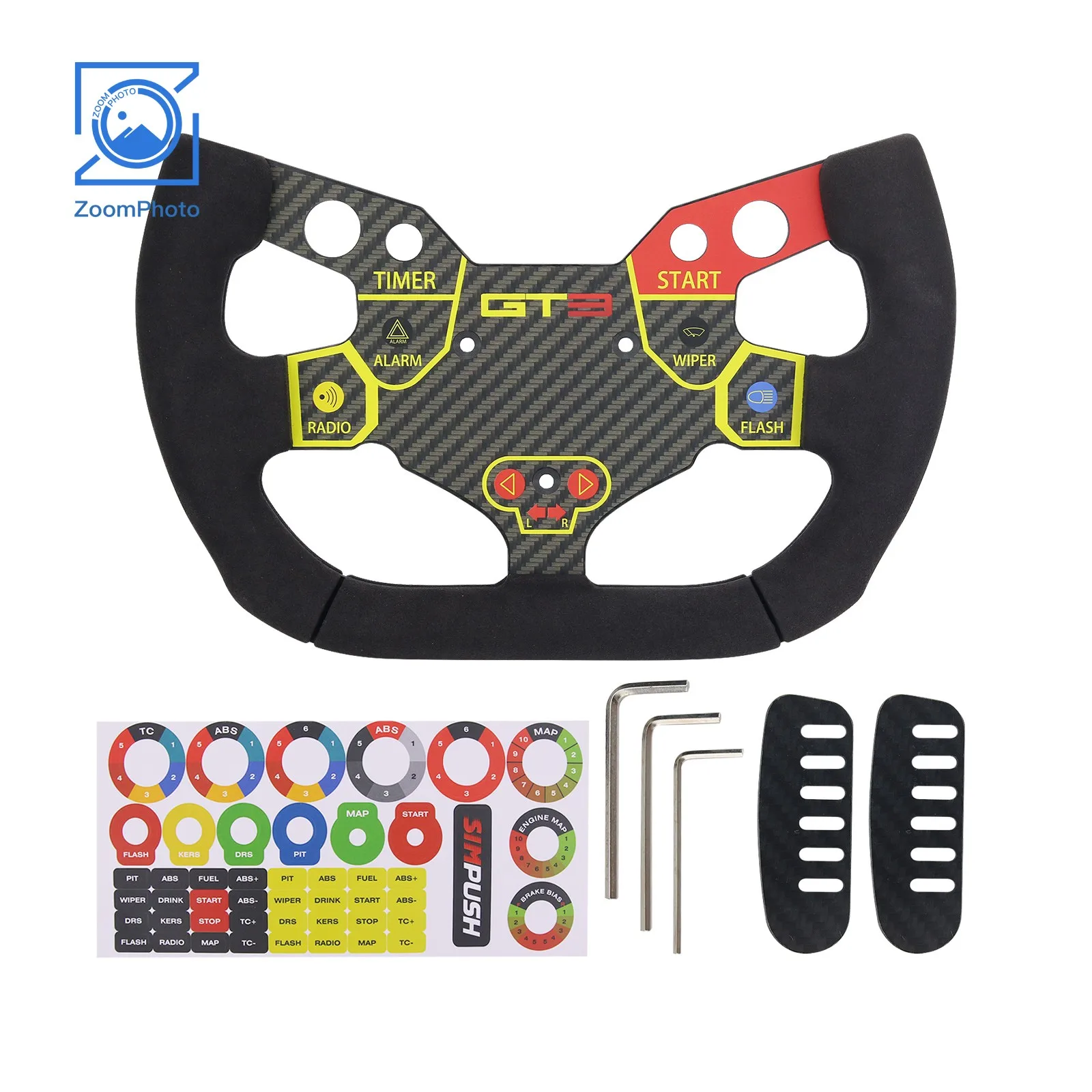 

SIM Racing Steering Wheel PC Racing Wheel Suede Handle for SIMAGIC T300 GT1 Lamborghini Huracan GT3/F1 TGT-GT