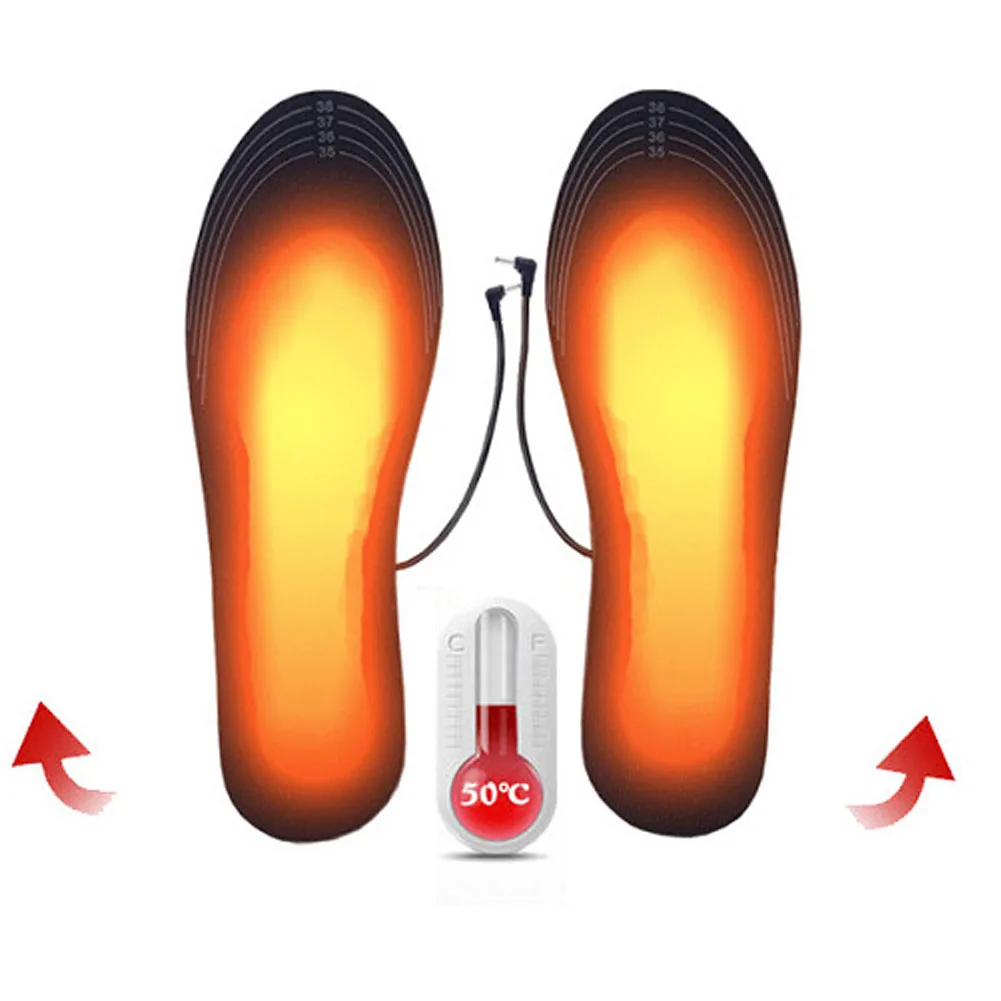 

Стельки с подогревом USB, зимние электрические стельки для ног, теплые стельки унисекс с подогревом носков, моющиеся теплые термостельки