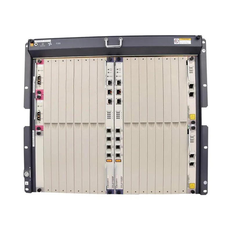 

MA5680T GPON OLT Optical Line Terminal,2*SCUN Main Control ,2*GICF Uplink Card,2*PRTE DC Power , 1*8pon GPBD/16pon GPFD C+ Card