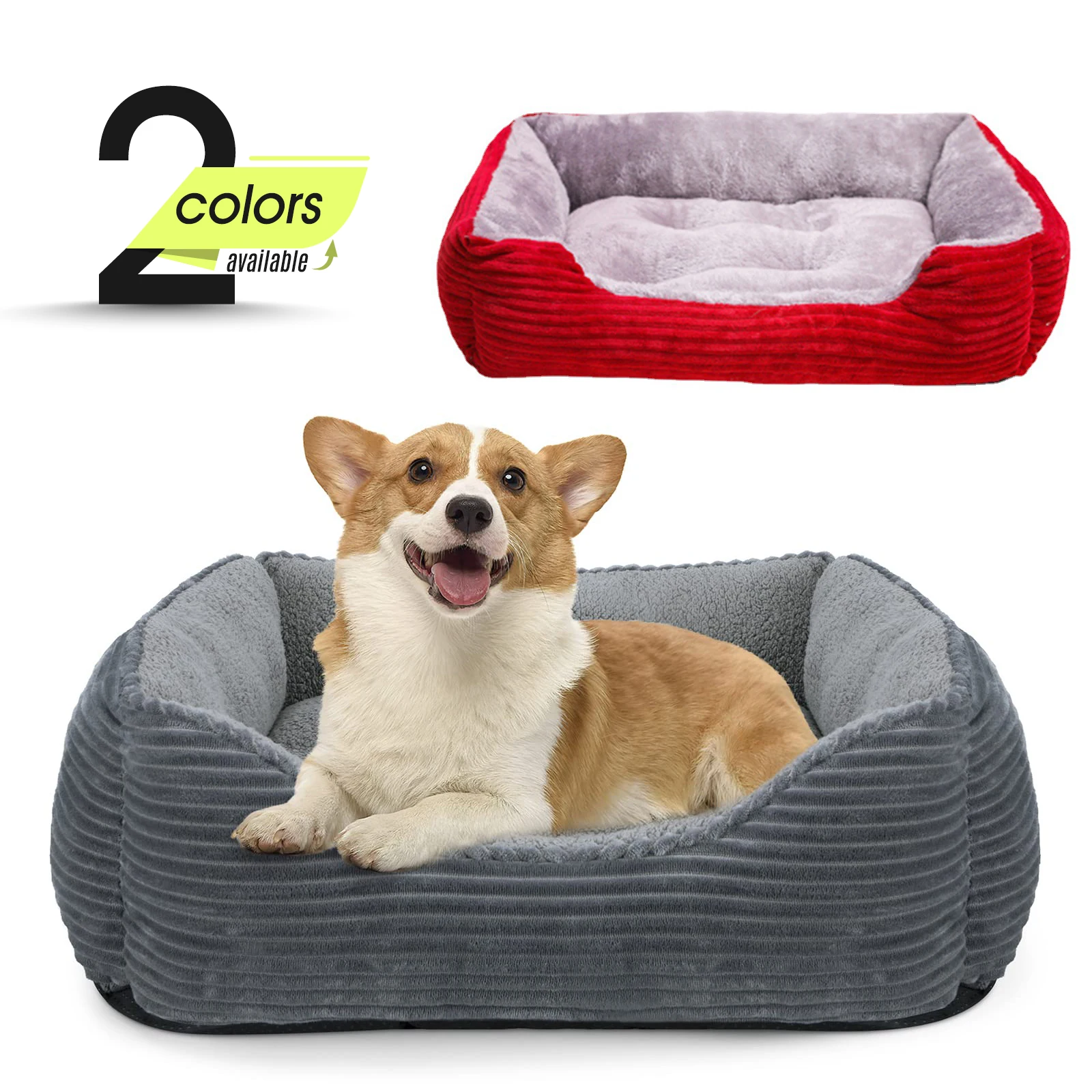 

Dog Beds for Large Medium Small Dogs, Washable Dog Sofa Bed,Rectangle Puppy Bed,Orthopedic Pet Bed with Non-Slip Bottom Dog Beds