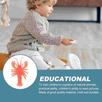 decorative vivid durable educational lobster models marine animal toys for kids boys