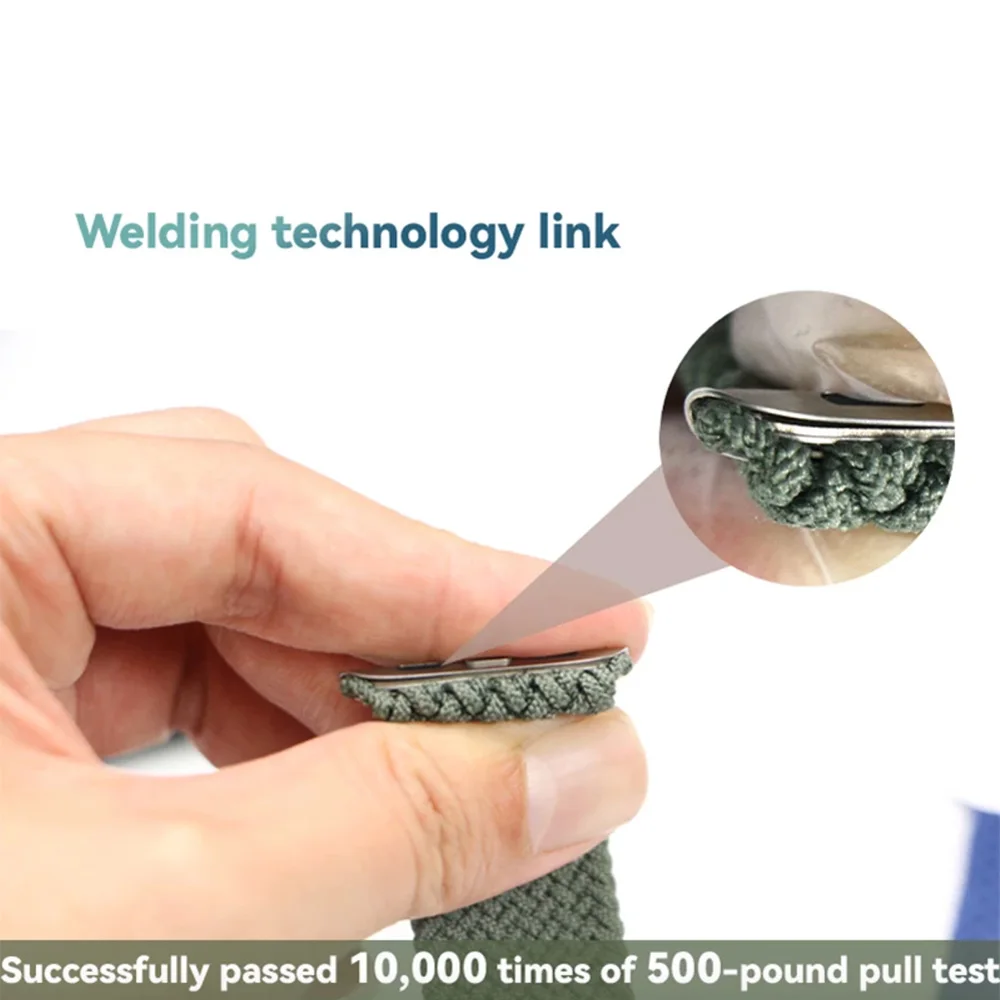 1:1Original nylon Solo loop strap For Apple Watch band series7 SE 6 5 3 Braided Single Loop strap for iwatch 45mm 44mm 40mm 41mm