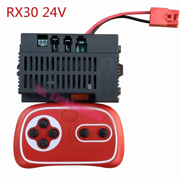 

red port 7pins wellye Children electric toy car receiver 24V bluetooth remote control, RX30 with smooth start 2.4G transmitter