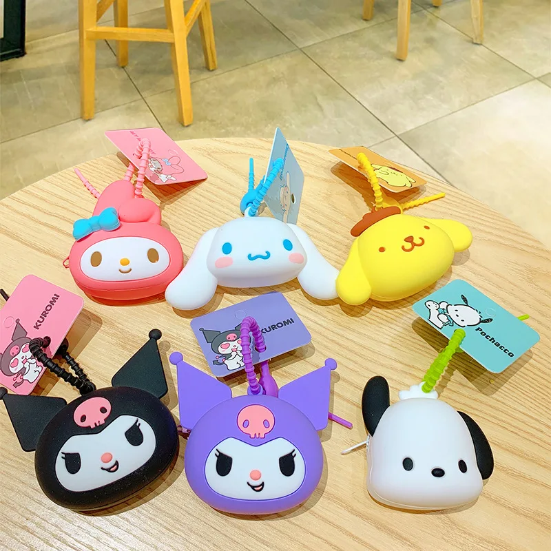 

Kawaii Sanrios Anime My Melody Kuromi Cinnamoroll Coin Cards Pouch Travel Jewelry Sundries Organizer Pouch Mini Bag Key Case Toy