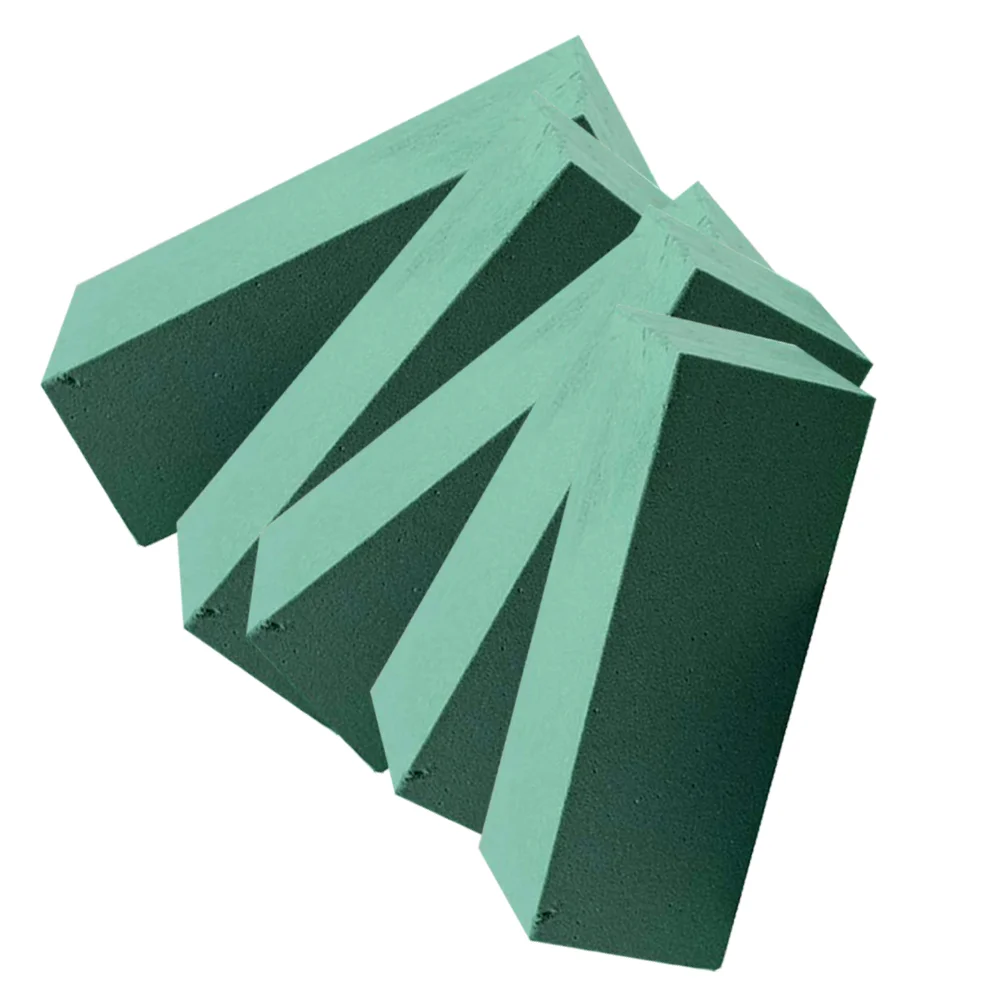 

5Pcs Floral Blocks Love Heart Shape Green Florist Sponge Floral Bricks Tray Decor for Wedding Floral Arranging Supplies