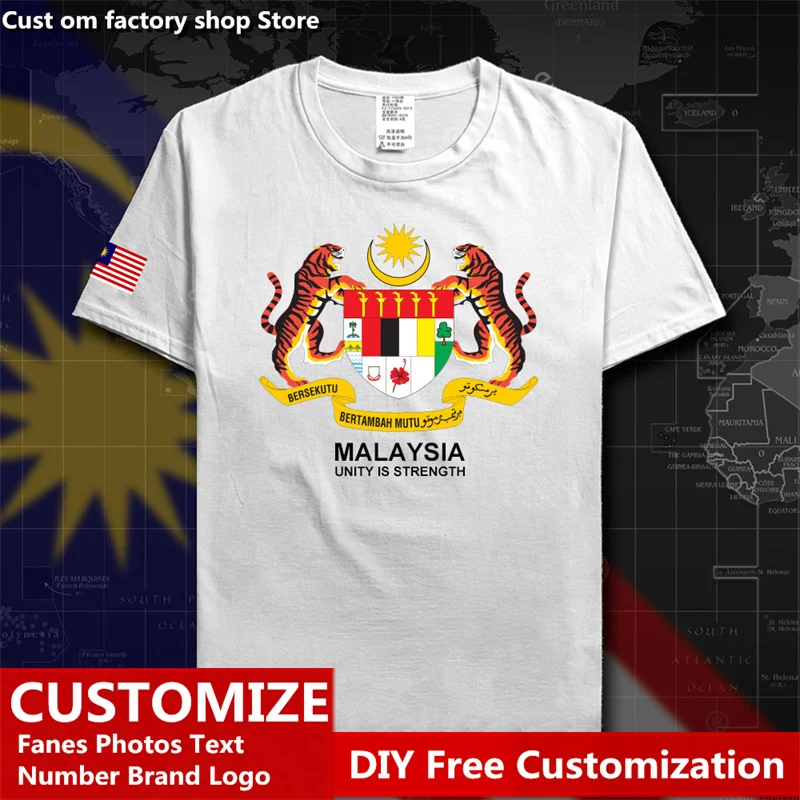 

Malaysia men t shirt Malaysian jerseys nation team tshirt 100% cotton t-shirts meeting fitness gyms clothing tees country MYS 20