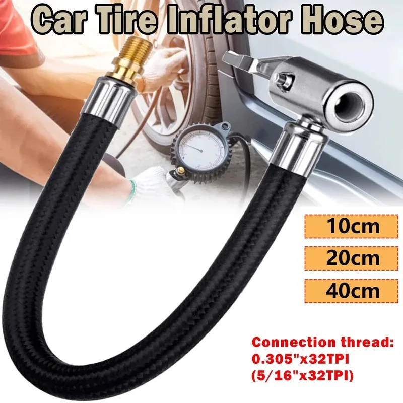 

Car Tire Air Inflator Hose Inflatable Pump Extension Tube Adapter Twist Tyre Air Connection Locking Air Chuck Bike Motorcycle