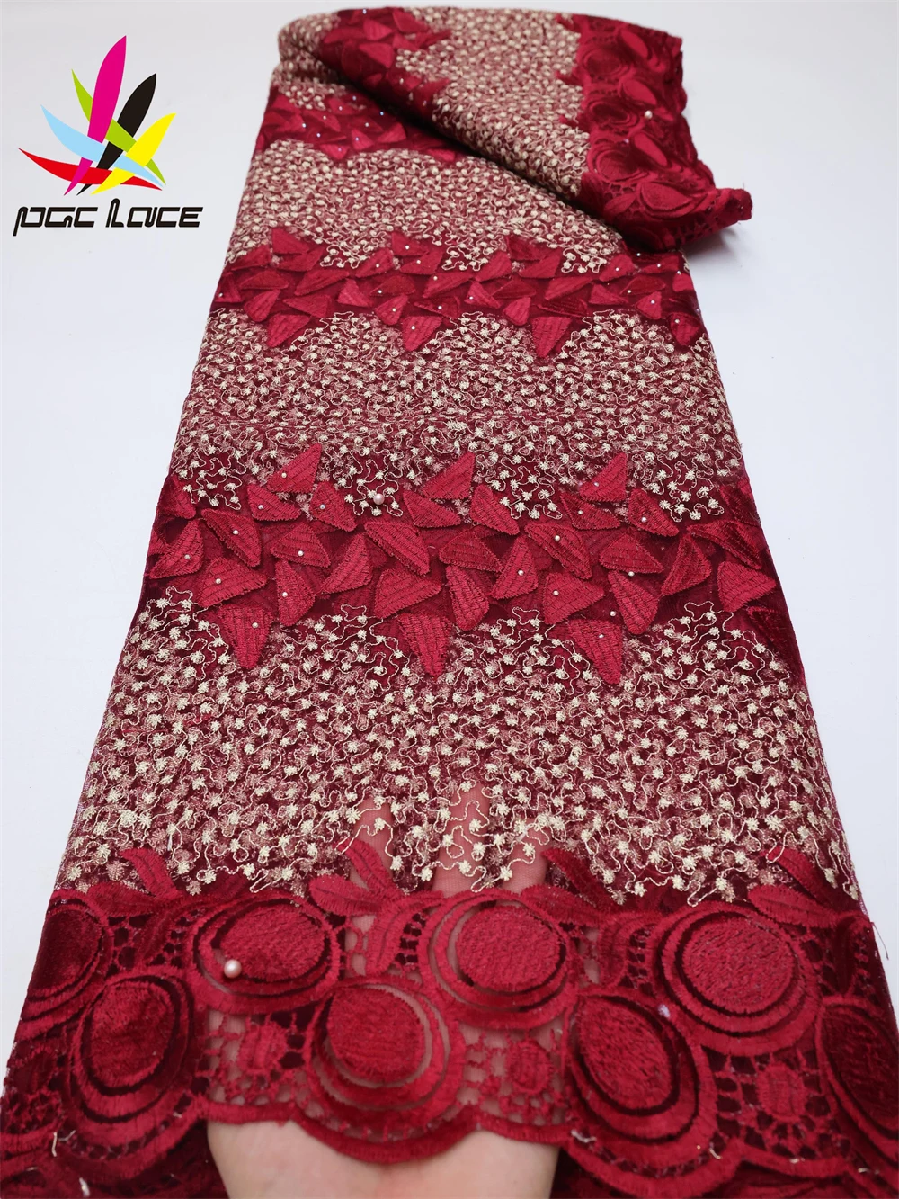 Африканская кружевная ткань PGC 2022 высококачественное кружево нигерийская с