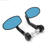 2pcslot motorcycle rearview mirrors cnc motorcycle bar end black rearview side mirror 78 22mm aluminium motorcycle accessories