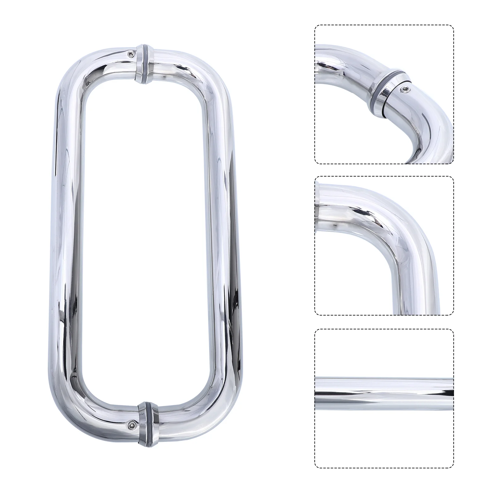 

Metal Handle Glass Sliding Door Toilet Handles Bathroom Shower Grip Armrest Mirror
