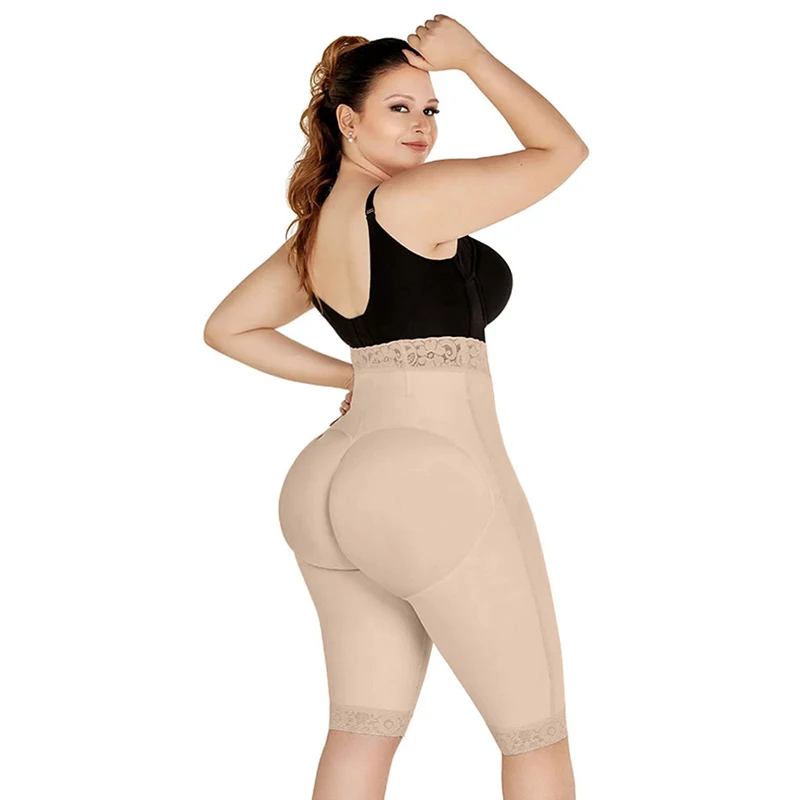 Bbl Faja Skims Shapewear Women Butt Lifter Double Compression High-waisted Shorts Knee Short and Lift Buttoks Postpartum Girdles