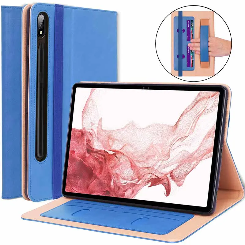 

Винтажный чехол с узором для Samsung Galaxy Tab S8 Plus 2022 12,4 "SM-X800 SM-X806 подставка держатель с отделениями для карт чехол для рук
