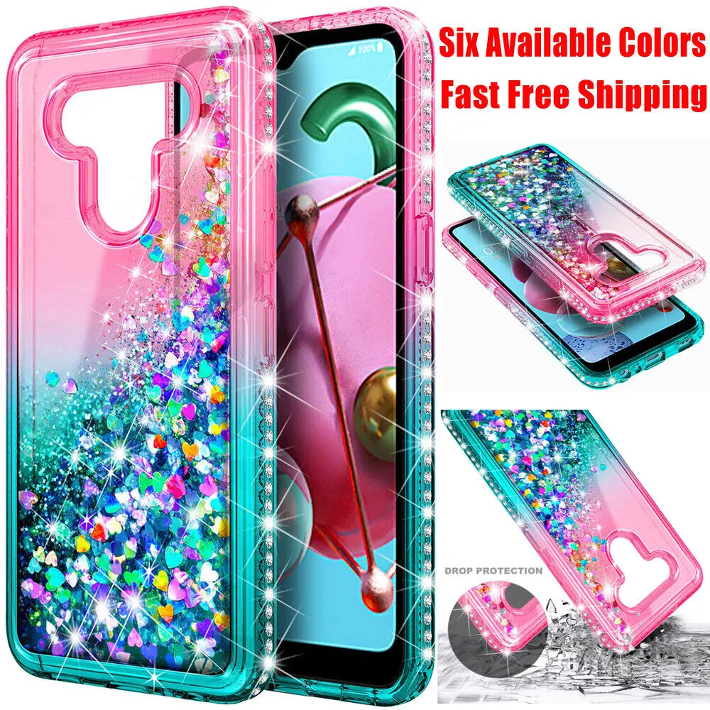 

Bling Glitter Star Case para for LG K51/Stylo 6/Journey LTE Reflect Shockproof Glitter Liquid Hard Case Cover