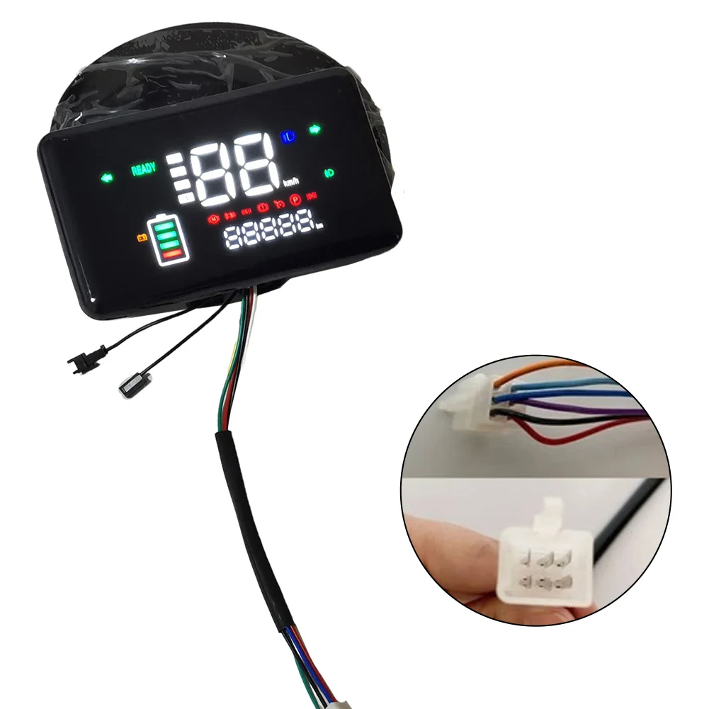 

Ebike LCD Display Motor Speedmeter Screen 48-72V 6PIN Interface E-Bike Electric Bike Scooter LCD Assembly Repair Replacement Par