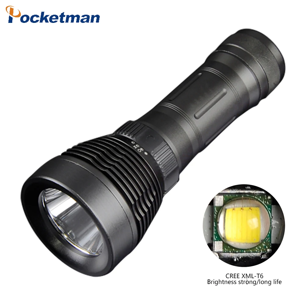

Светодиодный фонарик высокой мощности s T6 из алюминиевого сплава, фонарик для дайвинга, светильник онарь с 2 режимами освещения 18650, водонепр...