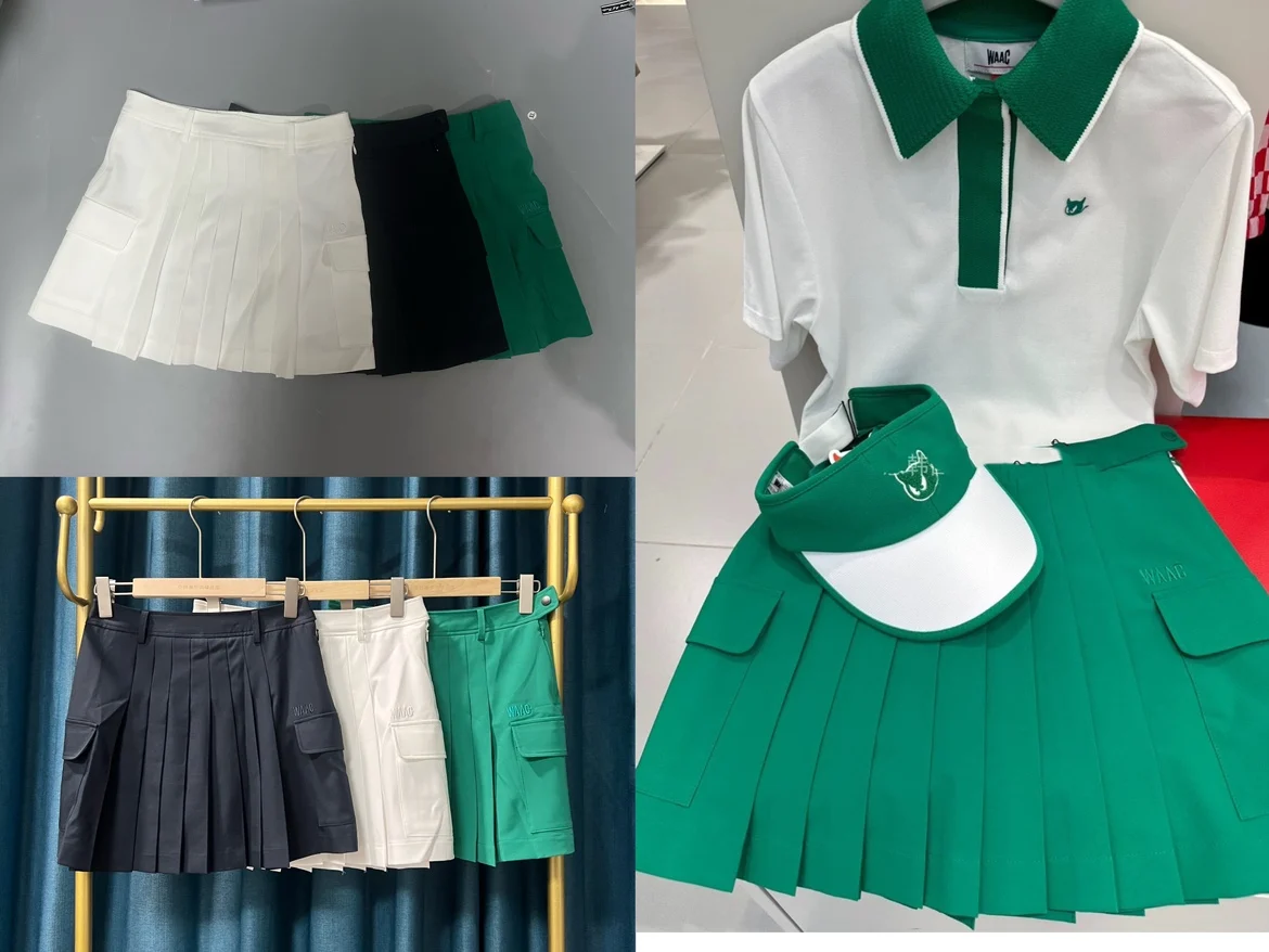 

South Korea WAAC Golf dress skirt 23 summer golf women solid color ruffled breathable sports skirt