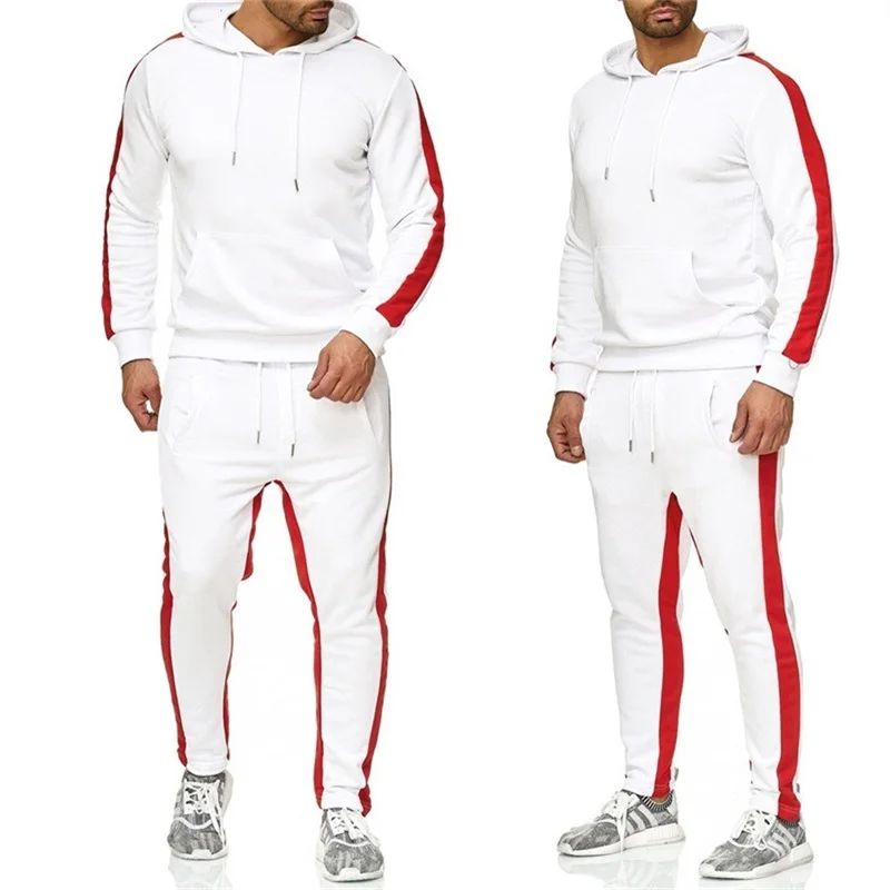 Mens Hoodies 2 Piece Sets Male Tracksuit Sweatsuit Street Casual Winter Long Sleeve Thermal Warm Breathable Fitness Sportswear