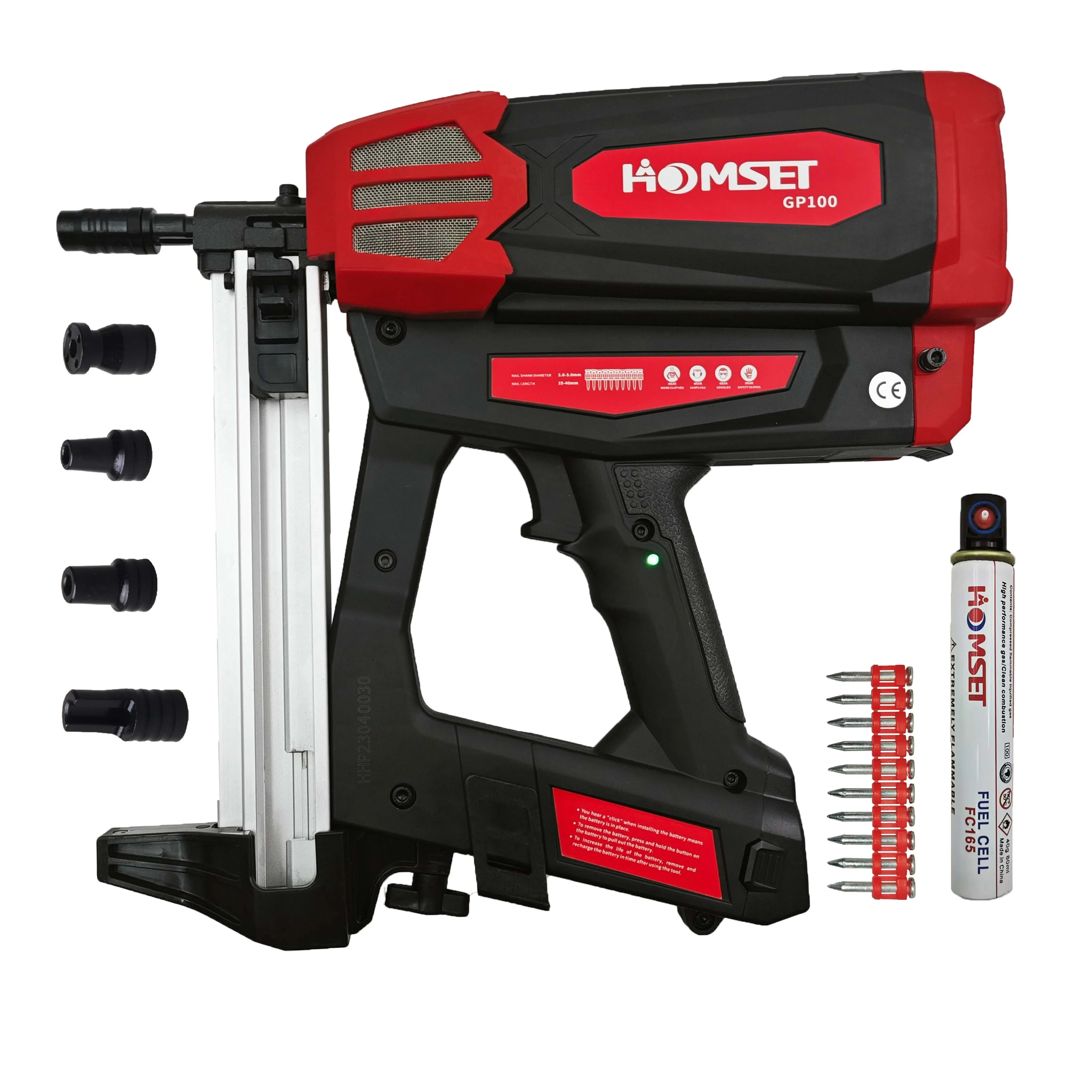 2023 OEM мощный бетонный газовый гвоздезабивной станок GP100 пистолет