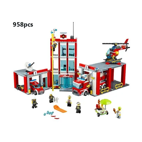 Lego fire truck station shop