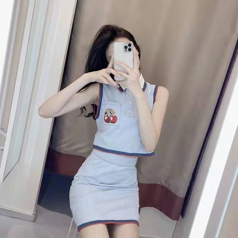 2023Summer Golf Wear Women Utaa Golf Suit Golf Skirt Sleeveless 2-piece Tennis Sports Suit Women's Golf Wear Malbon Golf T-shirt