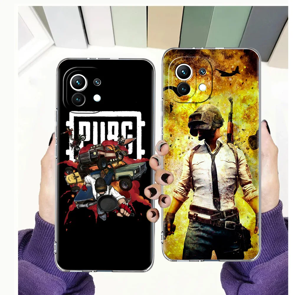 

Game PUBG Case for Xiaomi Poco F3 X3 X4 GT NFC M3 Mi 9T 11 Ultra 11X 11i Note 10T Pro Lite 5G Soft Transparent Cover Shell Coque
