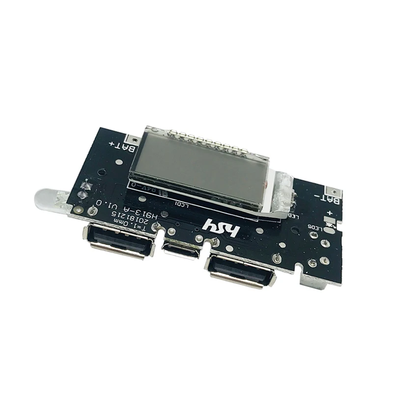 Двойное зарядное устройство USB 18650, модуль питания печатной платы, 5 В, 1 А, 2,1 А, аксессуары для мобильного блока питания для телефона, плата светодиодного ЖК-модуля «сделай сам» (art.: 3920ceab79df2) - 3920ceab79df2