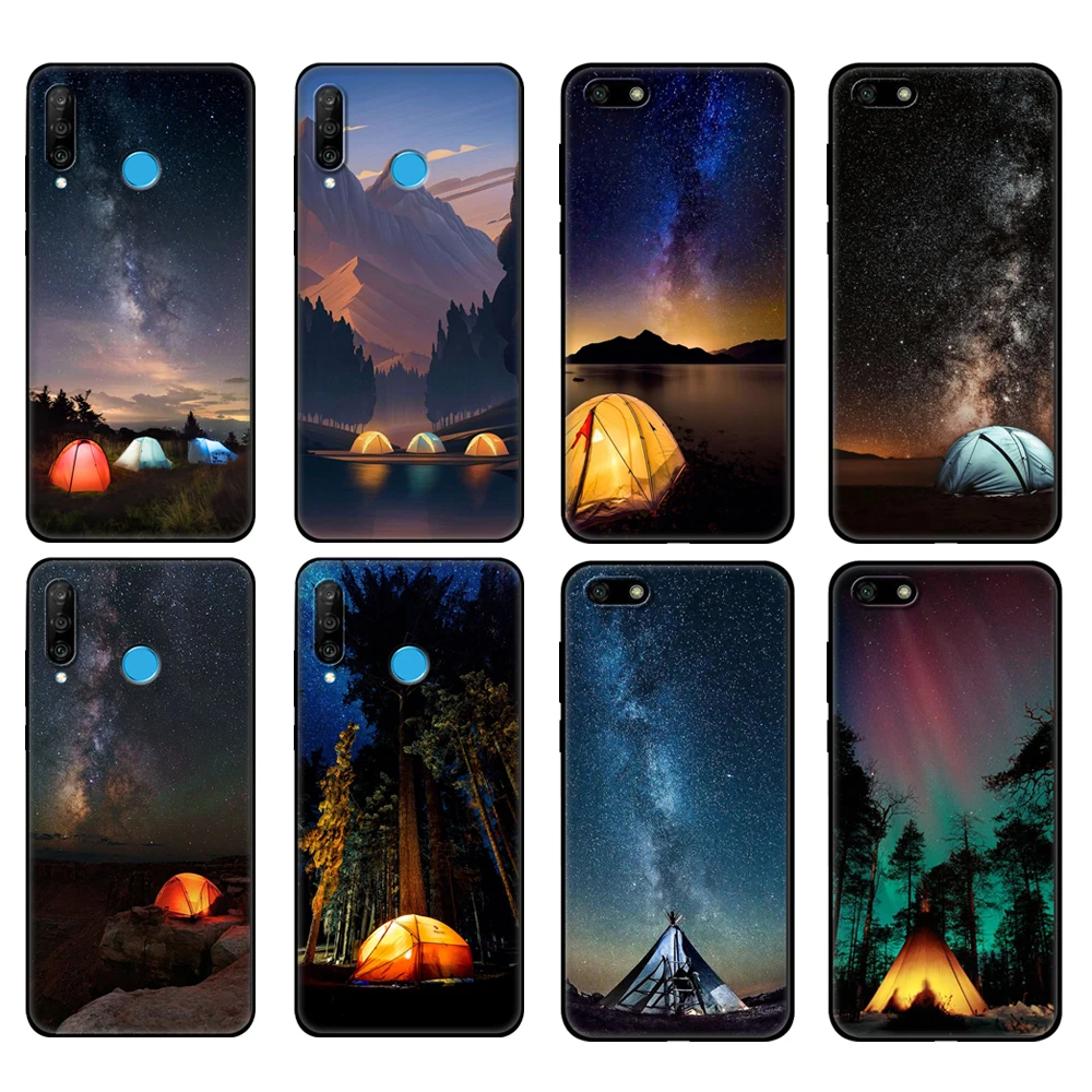 

Черный чехол из ТПУ для Huawei Honor 20 Lite, 10, 10i, 20S, 30S, 30, чехол для Honor 7A 5,45, 7s, 7C 5,7, чехол для кемпинга, природы, гор