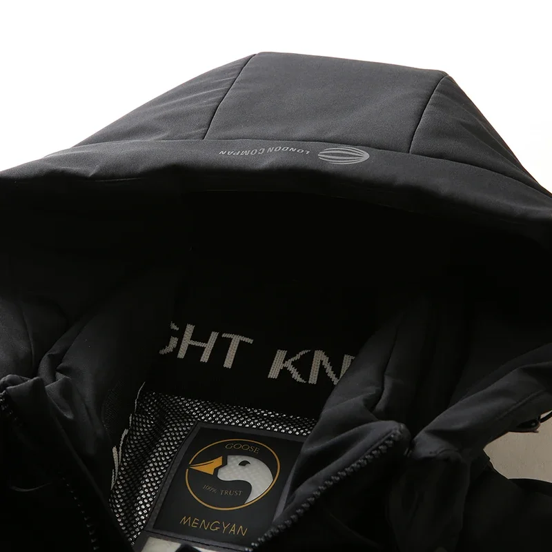 Дизайнерская одежда мужская Роскошная длинная пуховая куртка с капюшоном