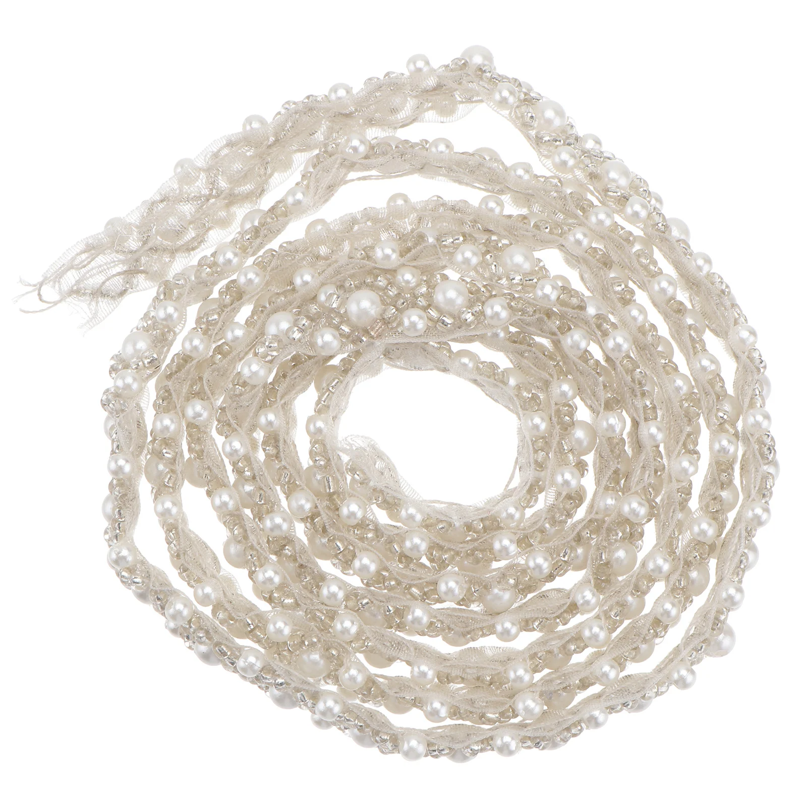 

Lace Pearl Applique Gift Ribbons Pearl Trim Rhinestone Belts Wedding Dress Craft Ribbon Trim