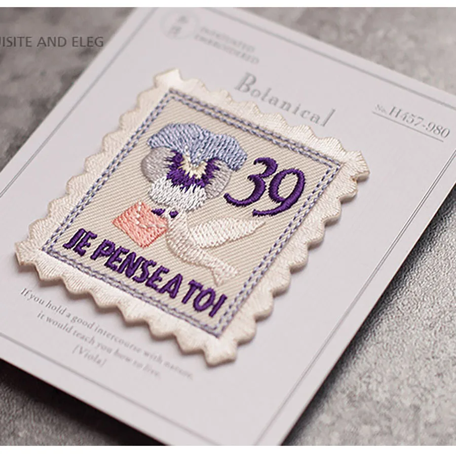 Цельный штамп с растением и цветком наклейка вышивкой гладильная ткань палочка